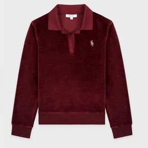 velour shorts & polo sweatshirt sets